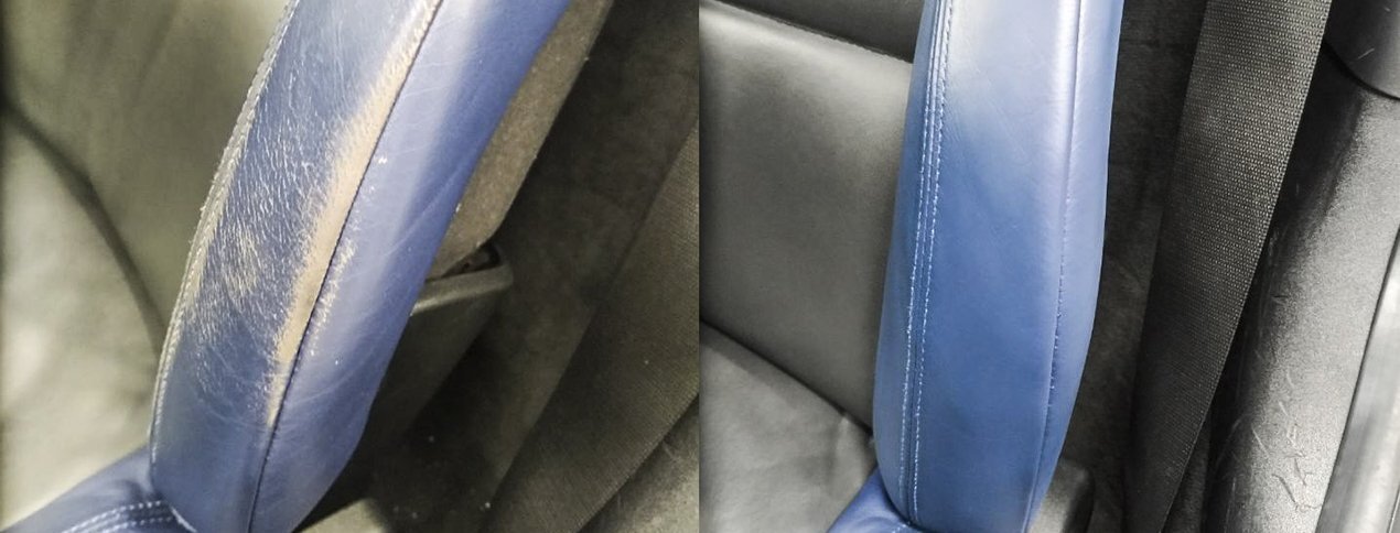 Покраска кожаного сиденья в авто